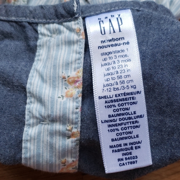 Baby GAP Floral Denim Dress - Newborn (0-3months) - Picture 5 of 9